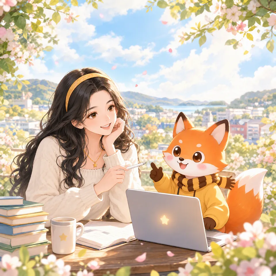 Alice与洛小山露台共学